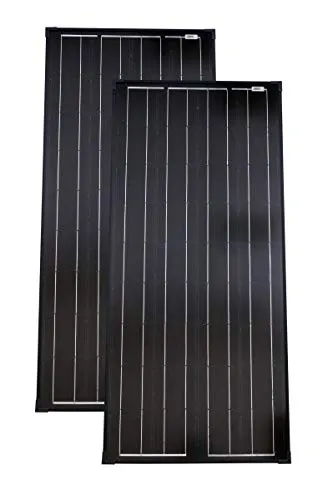 Solarmodule 2 Stück 100 Watt schwarz Mono Solarpanel Solarzelle 1200x545x30 93043