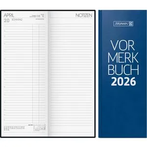 Brunnen Tischkalender 786 für 2026 - Praktischer Vormerkbuch-Tischkalender mit 2 Seiten pro Tag für optimale Planung. Maße 11 x 29,7 cm, inkl. Jahresübersichten und Notizseiten.