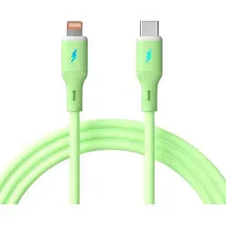 Kabel USB type C / Lightning 1m AK-USB-73 30W Silikon Grün - Grün