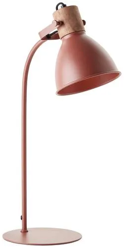 Brilliant Erena 94555/01 Tischlampe E27 Rot - Tischlampe im natürlichen Design, ideal für Wohn- und Schlafräume. Mit Schnurzwischenschalter und anpassbarem Lichtbereich für individuelle Beleuchtung. Perfekt für ein frisches, leichtes Ambiente.