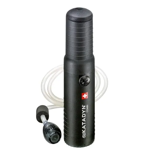 KATADYN 8017685 Wasserfilter Combi Filter, Schwarz - Vielseitiger Wasserfilter für Camping und Reisen: Ideal für stationären und mobilen Einsatz, reinigt bis zu 50.000 Liter Wasser und entfernt zuverlässig Bakterien und Chemikalien.