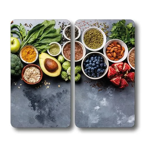 KESPER Multi-Glasschneideplatte 2er Set, HealthyK. in rot von Kesper