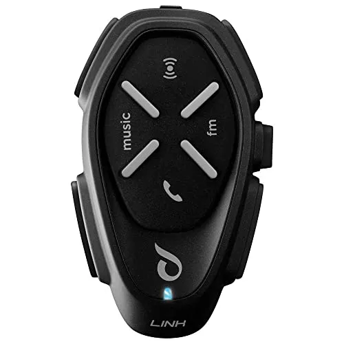 Interphone LINK - Einzelpack - Bluetooth-Kommunikationssystem für Motorräder - Bis zu 2 Reiters, 300 Mt Reichweite - 20 Std Sprechzeit, 40 Tage Standby-Zeit - Radio - GPS - MP3 - Waterproof IP67