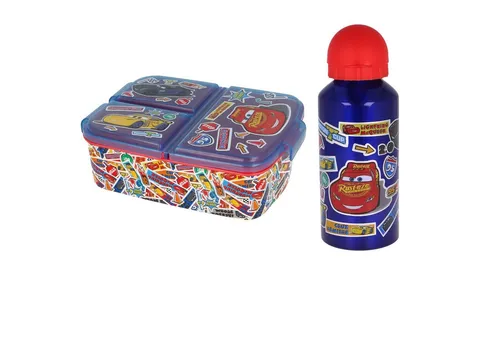 Disney Cars Lunchbox Cars Lightning McQueen 2 tlg Lunch Set - Brotdose mit Trinkflasche
