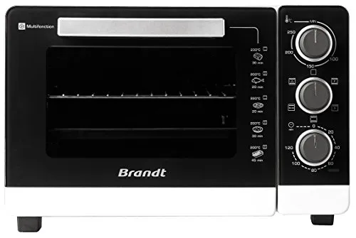 Brandt Multifunktionsofen 26l 1500W schwarz/weiß - Minibackofen mit 26 Litern Volumen, leistungsstark mit 1500W - ideal für vielseitige Kochmöglichkeiten und platzsparend in der Küche.