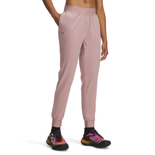Under Armour Ua Rival Hi Rise Woven Pant - tourmaline pink - Gr. S - Damen Sporthose aus 87 % Polyester und 13 % Elastan, für optimalen Tragekomfort und Bewegungsfreiheit beim Sport. Ideal für aktive Tage!