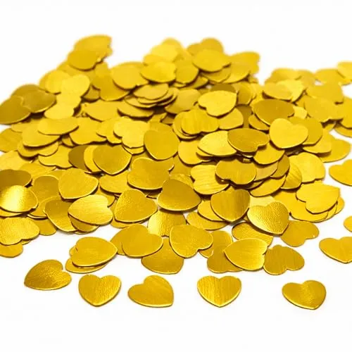 SHATCHI 14 Gramm goldenes Herz-Form-Tisch-Streu-Konfetti für Hochzeit, Jahrestag, Geburtstag, Muttertag, Party-Dekorationen, Gold