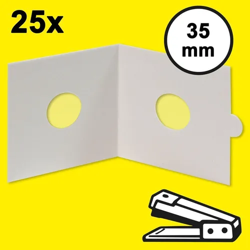 Hartberger Münzrähmchen 35 mm, zum Heften (25er Packung) 8330035 Neu