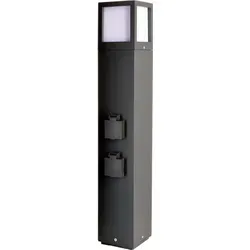 Deko Light 733064 Facado Socket Außenstandleuchte E27 20W Dunkelgrau - Lampen, stilvolle Außenstandleuchte mit E27 Fassung für energiesparendes Licht und elegantes Design in Dunkelgrau.