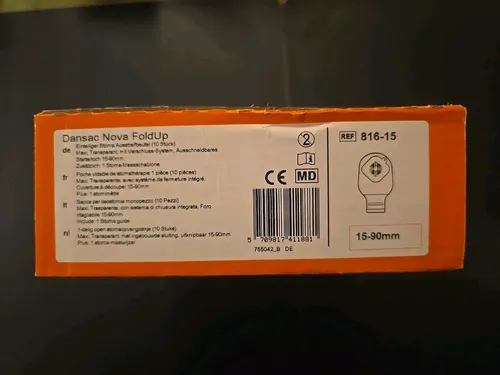 DANSAC Nova FoldUp Stomabeutel 15-90mm, 10 Stück, OVP Beschädigt, NEU
