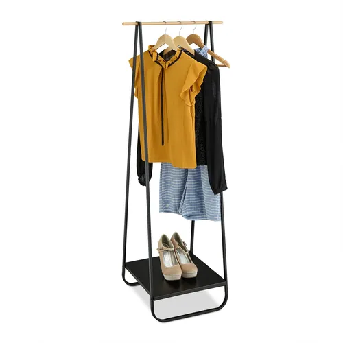Moderner Kleiderständer Flurgarderobe in schwarz von Relaxdays