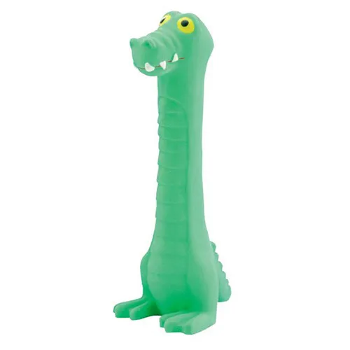 Nobby Latex Lulatsch Krokodil grün 18 cm Spielzeug für Hunde mit Stimme