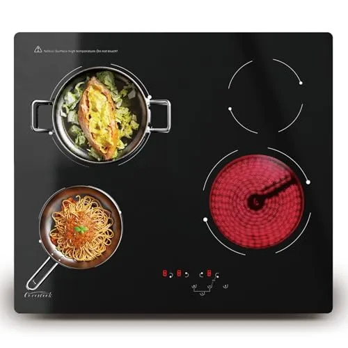 COVERCOOK Glaskeramikkochfeld 60cm mit 4 Kochzonen