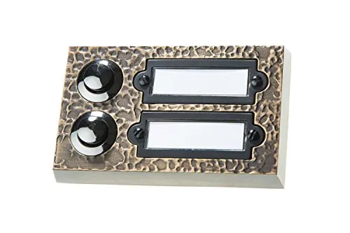 HUBER Aufputz Klingeltaster 2-fach aus Echtmetall