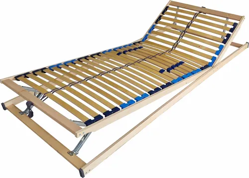 Lattenrost 70x200cm mit 28 Leisten und verstellbarem Kopf- & Fußbereich - Verstellbarer Lattenrost 70x200cm mit 28 Leisten für optimale Unterstützung. Ergonomisches 5-Zonen-System und stufenlose Härteeinstellung sorgen für individuellen Schlafkomfort.