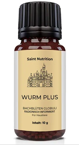 Saint Nutrition® Wurm Plus Globuli für Haustiere Wurmkur Katze Hund Alternative