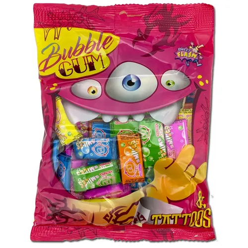 Tattoo Gum, Kaugummi, 125g Beutel 11,84€/1kg in pink von Sweet Flash