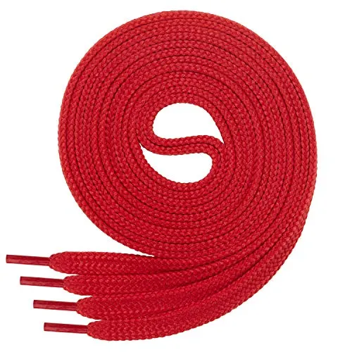 Di Ficchiano 1 Paar SCHNÜRSENKEL rot flach 7mm breit für Sneaker Sportschuhe Lederschuhe - flache Schuhbänder sehr reißfest - Shoe Laces Farbe: rot 160cm