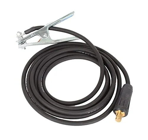 WELDINGER Kupfer Massekabel 4 m 25mm² mit Erdklemme 300A - Robustes Kupfer-Massekabel in Gummiqualität, ideal für Schweißanwendungen. 4 m lang und bis 300 A belastbar – perfekt für zuverlässige Verbindungen.