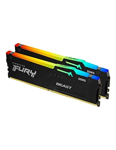 Kingston FURY Beast Schwarz RGB EXPO 16GB (2x8GB) - 6000MT/s DDR5 CL36 DIMM, verbesserte RGB-Beleuchtung und optimale Übertaktungsstabilität