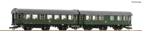 Roco 6200039 H0 2er-Set Umbauwagen der DB 2. Klasse - Personenwagen Set mit einem B3yge und einem BD3yg Wagen, ideal für Modellbahnen und detailverliebte Sammler.