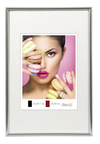 IDEAL TREND Photo Style Kunststoff Bilderrahmen Fotorahmen Wanddeko Collage Foto Poster: Farbe: Silber | Format: 30x30