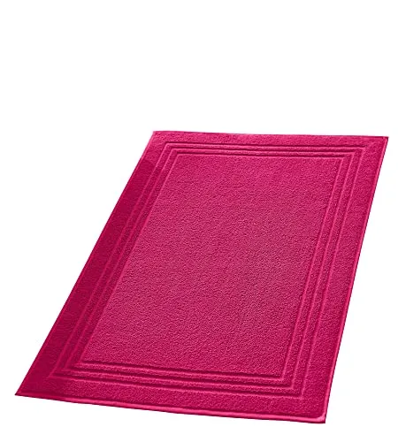 Erwin Müller Badteppich, Badematte, Duschvorleger Heidelberg 100% Baumwolle pink Größe 50x80 cm - sehr weich, schnell trocknend, strapazierstark