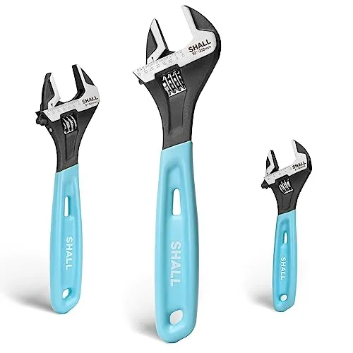 Shall Verstellbarer Schraubenschlüssel, 3-Teilig Rollgabelschlüssel Set.(6