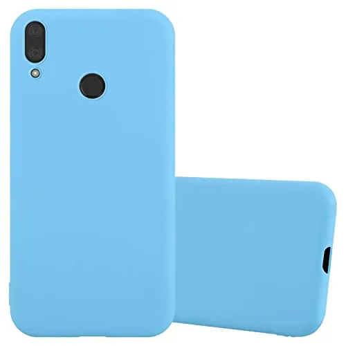 Cadorabo Hülle kompatibel mit Huawei Y7 2019 Y7 Prime 2019 Schutzhülle TPU Silikon Case Candy Design Slim Kratzfest Weiche Gummi mit Rundumschutz Case Hülle für Huawei Y7 2019 Y7 Prime 2019 in Blau