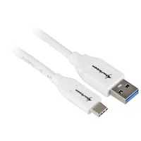 USB 3.2 Gen 2 Kabel, USB-A Stecker > USB-C Stecker weiß, 1 Meter