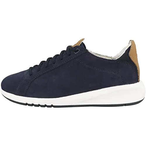 Geox GEOX AERANTIS Damen Sneaker in Blau, Größe 39 EU - Sportliche Sneaker aus Veloursleder und Nappaleder mit herausnehmbarer Ledersohle. Ideal für Komfort und Stil im Alltag.