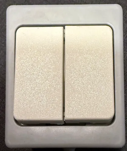 KOPP Serienschalter AP FR STANDARD grau-weiss (IP44) Aufputz Doppel 1polig