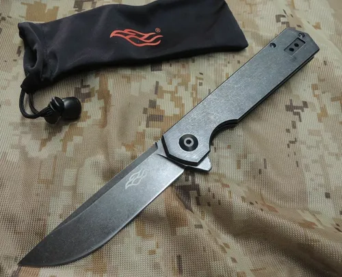 GANZO FH13-SS stonewash Messer Taschenmesser D2 Stahl Vollmetall Kugellager