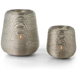 PHILIPPI Cali Windlicht - Braun, 20 cm x 20 cm - Kerzenständer aus robustem Stahl, ideal für stimmungsvolle Beleuchtung und dekorative Akzente in jedem Raum.