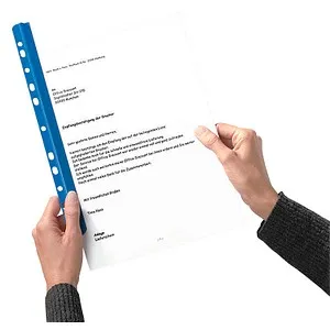 Expro Klemmschienen mit Abheftleiste blau DIN A4 30 Blatt, 25 St.