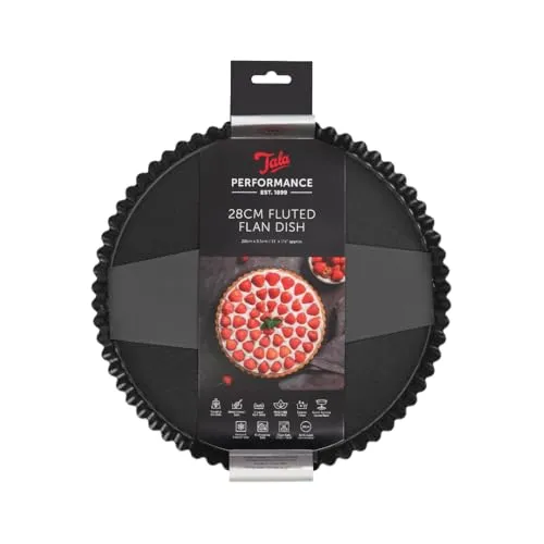 Performance Tarte- und Obstkuchenform 28 cm - Backform aus robustem 1 mm dickem Stahl mit Whitford Premium Beschichtung für optimale Haltbarkeit und gleichmäßige Wärmeverteilung, ideal für perfekte Torten und Obstkuchen.