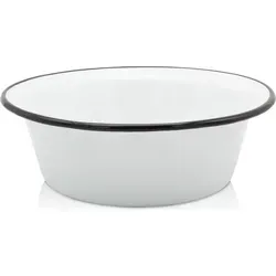 Krüger Emailschüssel 40 cm - Vintage-Style - Schüssel aus Emaille im Vintage-Design, spülmaschinenfest und ideal für Gartenpartys oder als dekoratives Element in Ihrer Küche.