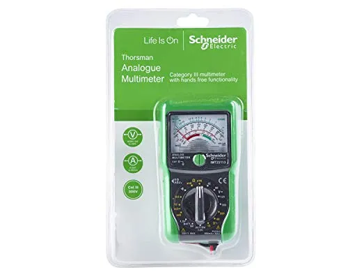 Schneider Electric Thorsman Analoges Multimeter, Voltmeter/Amperemeter/OHM AC DC Tester, CAT III, IMT23113
