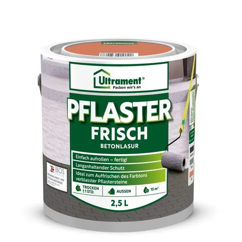 Ultrament Pflaster Frisch, Betonlasur, rot, 2,5 l