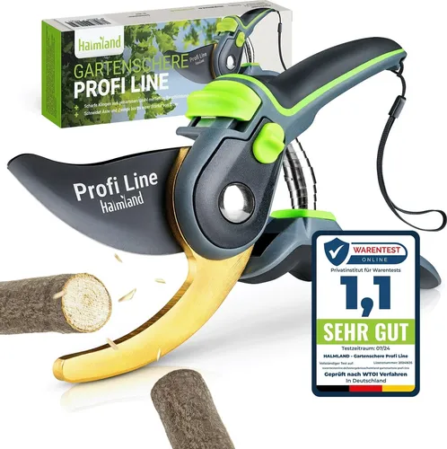 halmland® Premium Gartenschere mit SK5 Stahlklinge - Baumscheren & Gartenscheren mit scharfer SK5 Stahlklinge für präzise Schnitte bis 20 mm Durchmesser. Ergonomisches Design für großen Komfort bei der Nutzung.