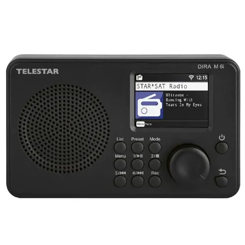 TELESTAR DIRA M6i DAB+ Internetradio mit Bluetooth - Radios, modernes Internetradio mit DAB+ und UKW, Bluetooth-Funktion für kabelloses Streaming, USB-Anschluss für zusätzlichen Komfort.