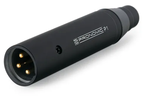 Pronomic P1 Phantomspeiseadapter - Drahtlos-Zubehör für Headset- und Lavaliermikrofone, ermöglicht einfache Verbindung zu Mischpulten mit 48V Phantomspeisung.