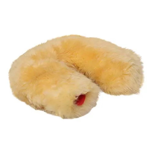 Lammfell Nackenwärmflasche-Set kuscheliger Wärmflaschenbezug aus echten Merino Schaffell + Gummi Flasche Farbe Gelb