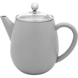 Bredemeijer graue doppelwandige Teekanne 1.1 Liter