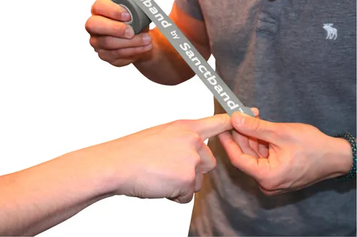 Flossband Level 4, 2m x 2,5 cm, extra stark, grau