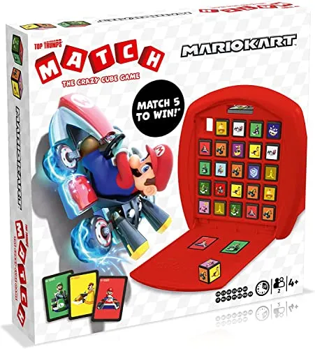 Top Trumps Match Mario Kart Edition - Mario Kart Match Beliebte Brettspiele - Gedächtnisspiel für Familie und für Kinder - 2+ Spieler ab 4+ Jahren - Multilingual