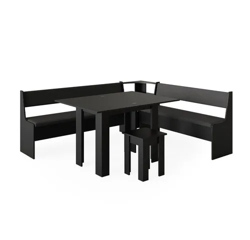 Vicco Eckbankgruppe Roman Schwarz in schwarz von Vicco