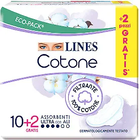 Ultra Day Absorptionsmittel mit Ali Lines Baumwolle 12 Stück