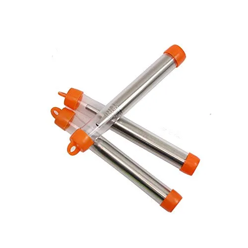 Namvo 3 PCS Taschenbalg Blow Fire Tube Edelstahl Faltbarer Blow Fire Tube für Kamingrills Lagerfeuer Blasen von Luft in EIN Feuer Reisen