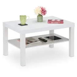 Eleganter Couchtisch in Weiß – Wohnzimmertisch mit Stauraum